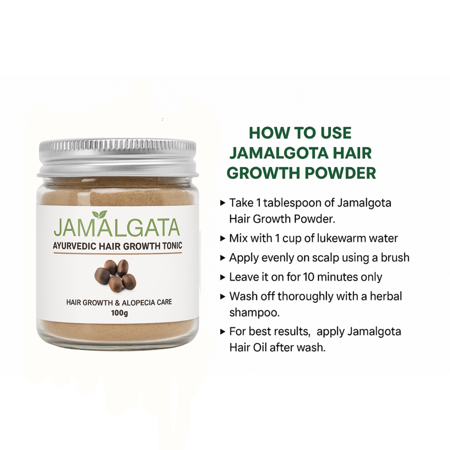 Jamalgota Powder Hair Growth Powder (Pack Of 2)