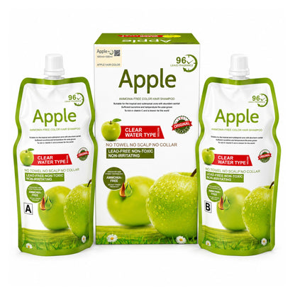 Apple Hair Color 1000 ML- Apple Hair Dye Gel Black, 1000 ML (500 + 500 ML)