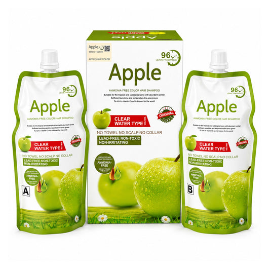Apple Hair Color 1000 ML- Apple Hair Dye Gel Black, 1000 ML (500 + 500 ML)