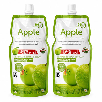 Apple Hair Color 1000 ML- Apple Hair Dye Gel Black, 1000 ML (500 + 500 ML)