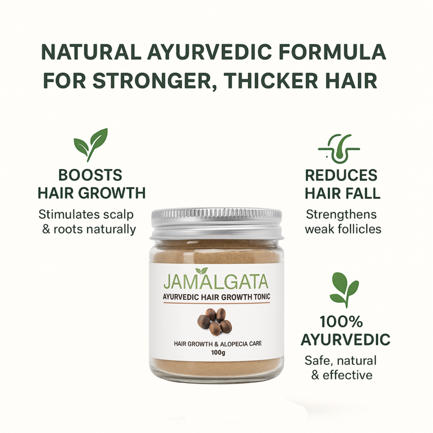 Jamalgota Powder Hair Growth Powder (Pack Of 2)