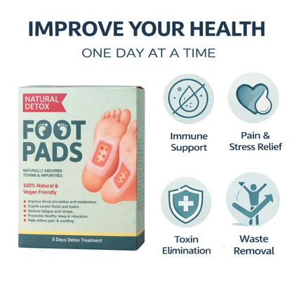 Foot Pads - Herbal Detox Foot Patches, Feet Pads for Body Detox - 10 Pcs