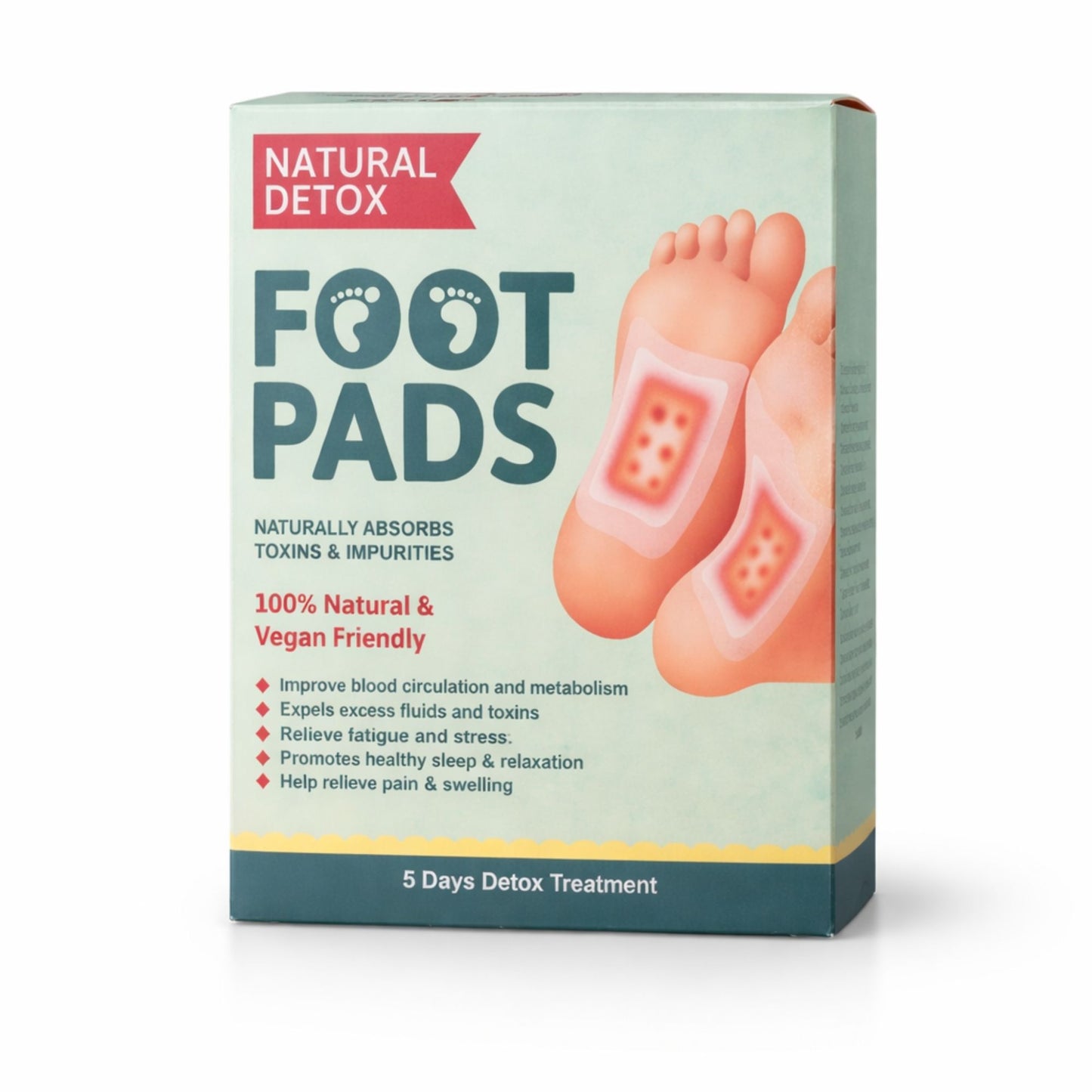 Foot Pads - Herbal Detox Foot Patches, Feet Pads for Body Detox - 10 Pcs