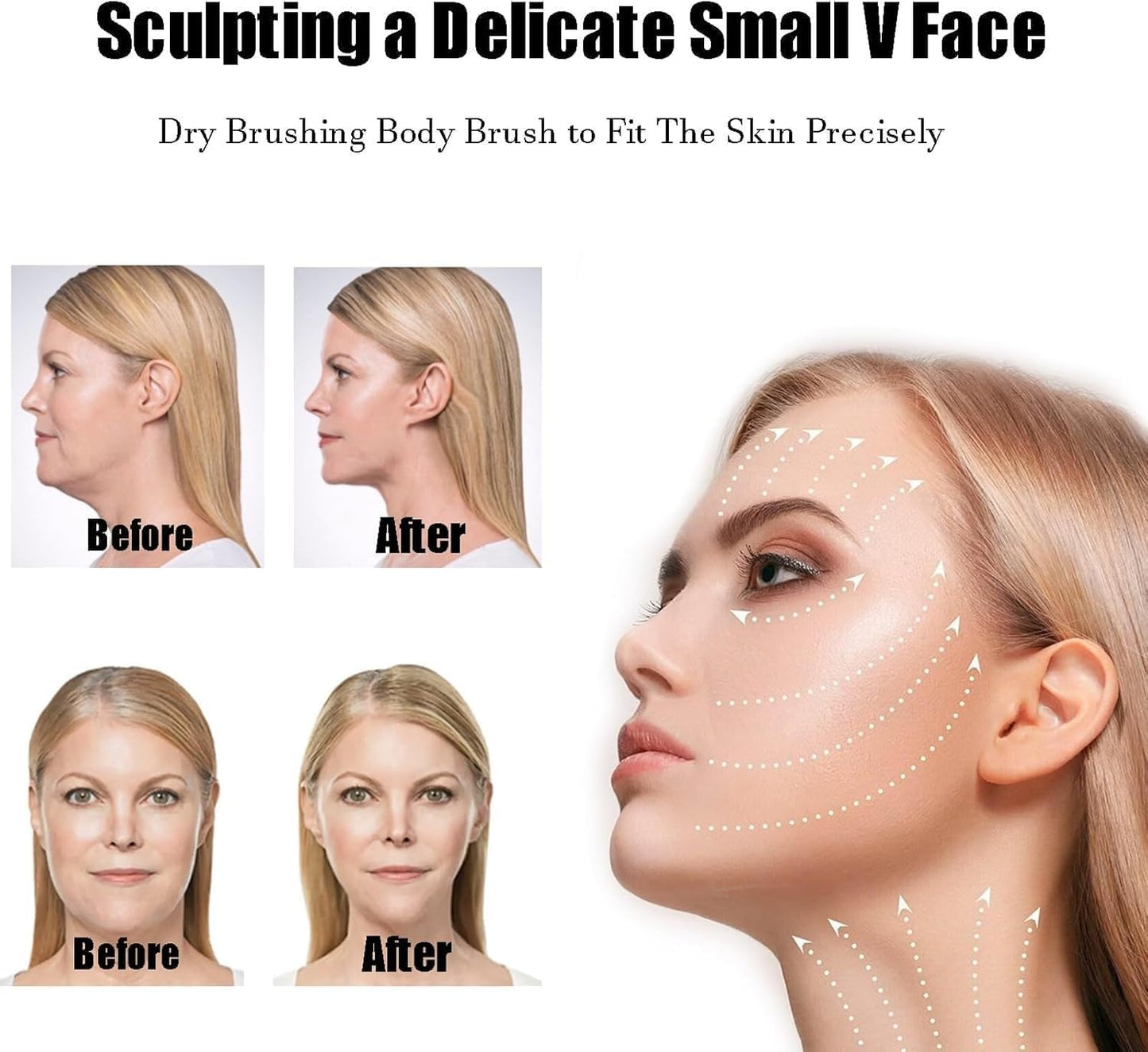Lymphatic Contour Face Brush for Sculpting & Drainage