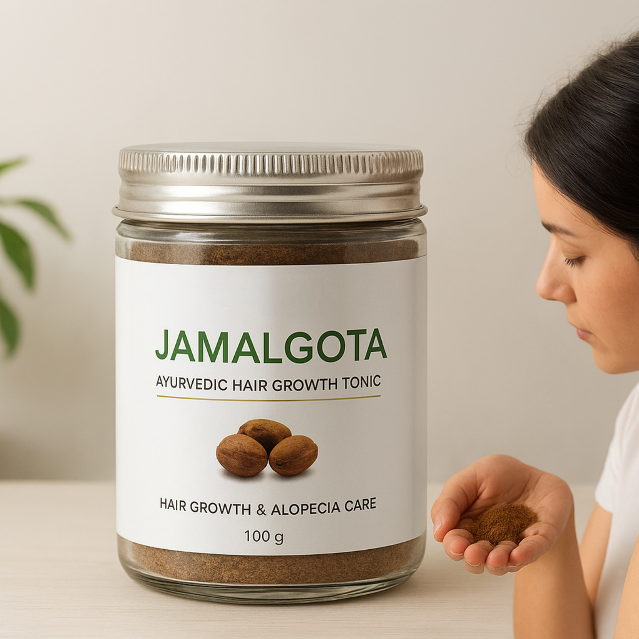 Jamalgota Ayurvedic Hair Growth Powder (Pack Of 2)