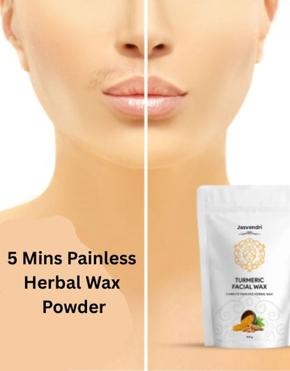 Turmeric Facial Wax Powder – Gentle Hair Removal (100g)
