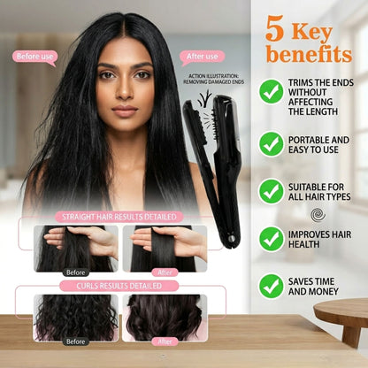 Cordless Split End Hair Trimmer Machine - Split Ends Remover for Frizzy, Dry, Damaged and Broken Hair